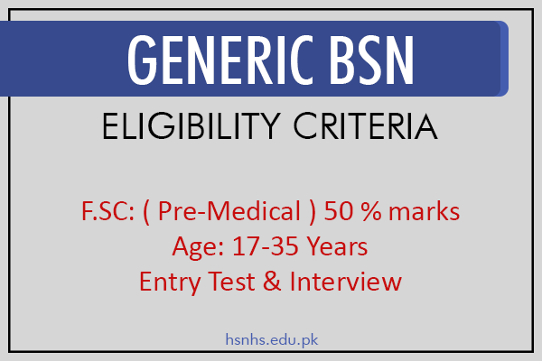 ADMISSION CRITERIA BACHELORS OF SCIENCE IN NURSING